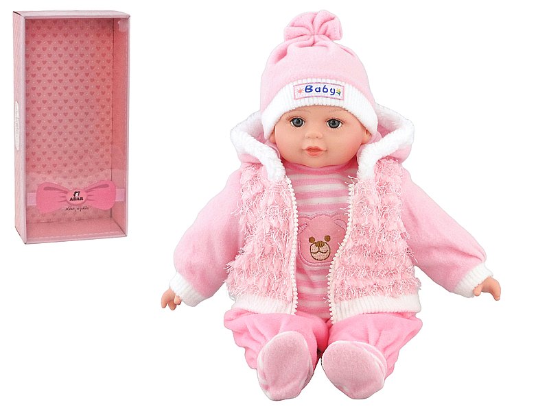 lalka bobas 35cm z polskim dźwiękiem, mówi i śpiewa po polsku; BOX